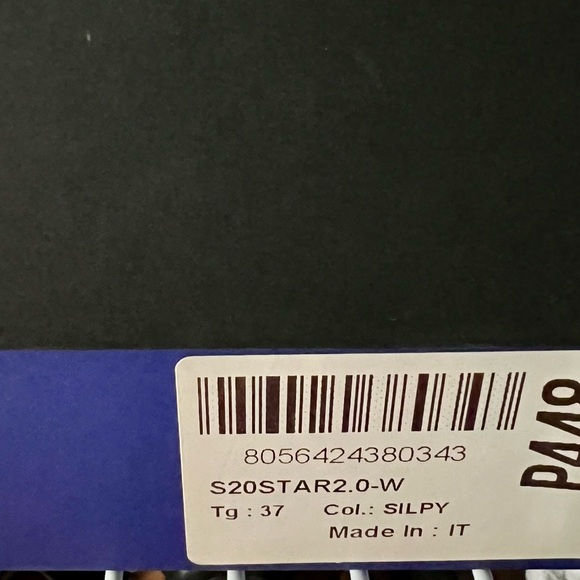 P448 high top size 7 EU37 silver star - Picture 9 of 9